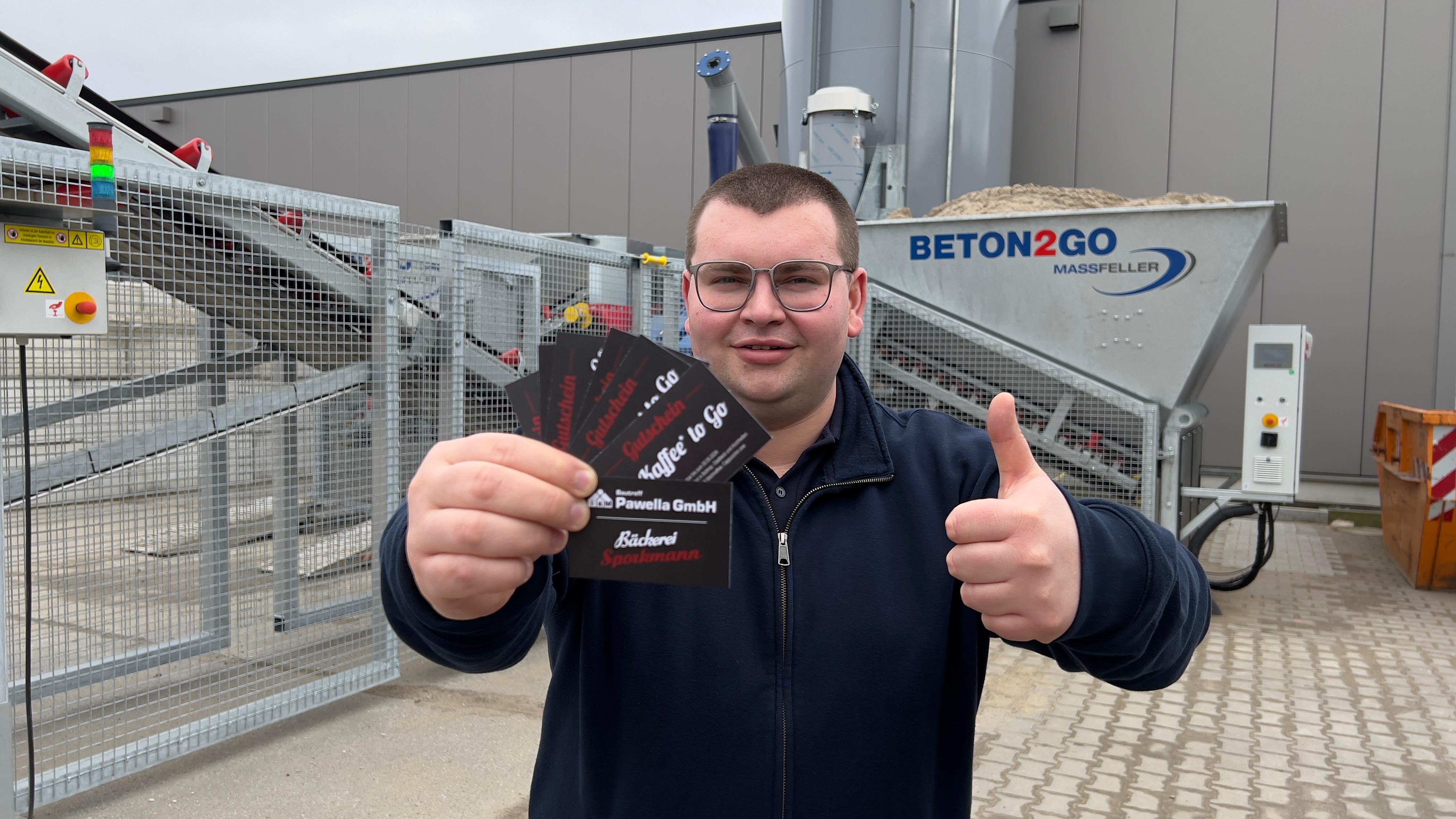 Köstlicher Bonus der Bäckerei Sporkmann für Beton2Go-Kunden!